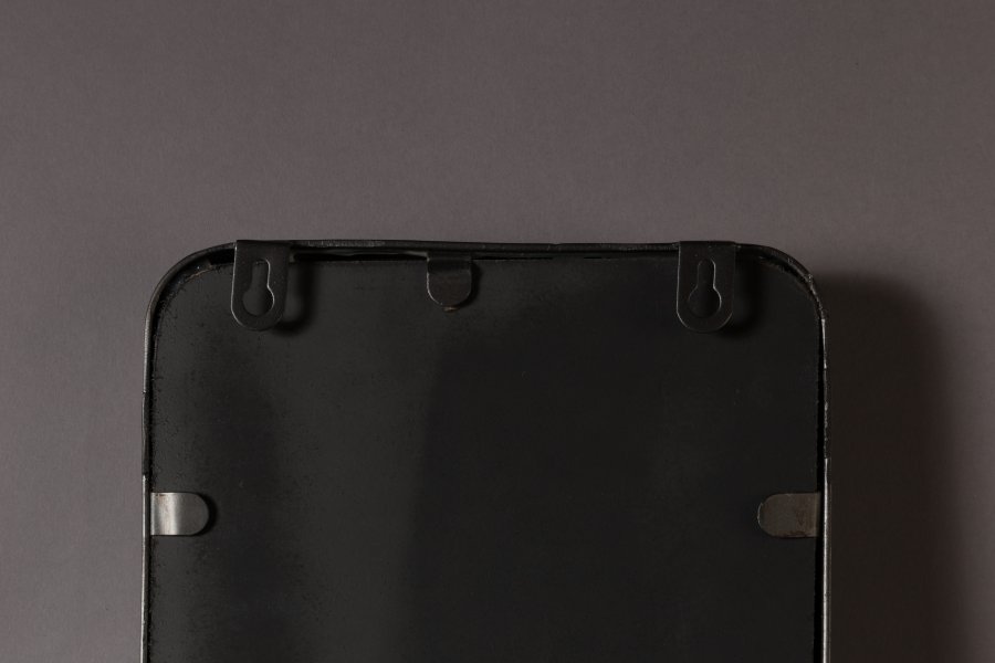 DUTCHBONE Blackbeam vgspejl, rektangulr - spejlglas og sort strygejern (120x20)