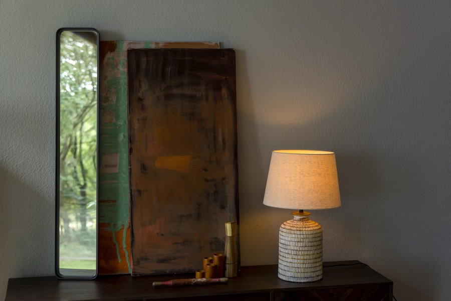 DUTCHBONE Blackbeam vgspejl, rektangulr - spejlglas og sort strygejern (120x20)