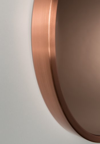 ZUIVER Bandit vgspejl, rund - spejlglas og kobber stl (60)