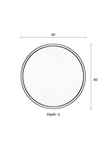 ZUIVER Bandit vgspejl, rund - spejlglas og kobber stl (60)