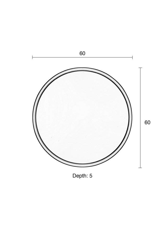 ZUIVER Bandit vgspejl, rund - spejlglas og kobber stl (60)