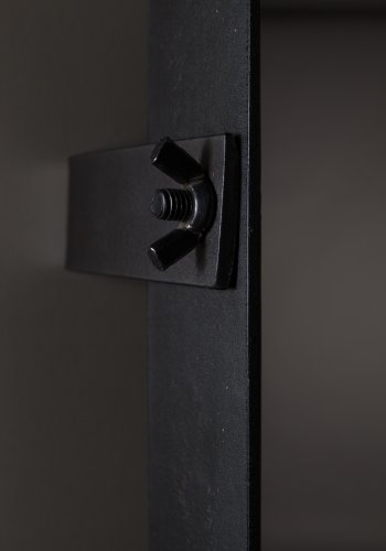 DUTCHBONE Poke vgspejl M, kvadratisk - spejlglas og sort strygejern (41x41)