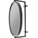 WHITE LABEL LIVING Lara vgspejl, oval - spejlglas og sort jern (48x34)