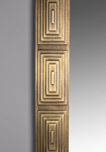 DUTCHBONE Volan vgspejl, rektangulr - spejlglas og messing mangotr (110x70)