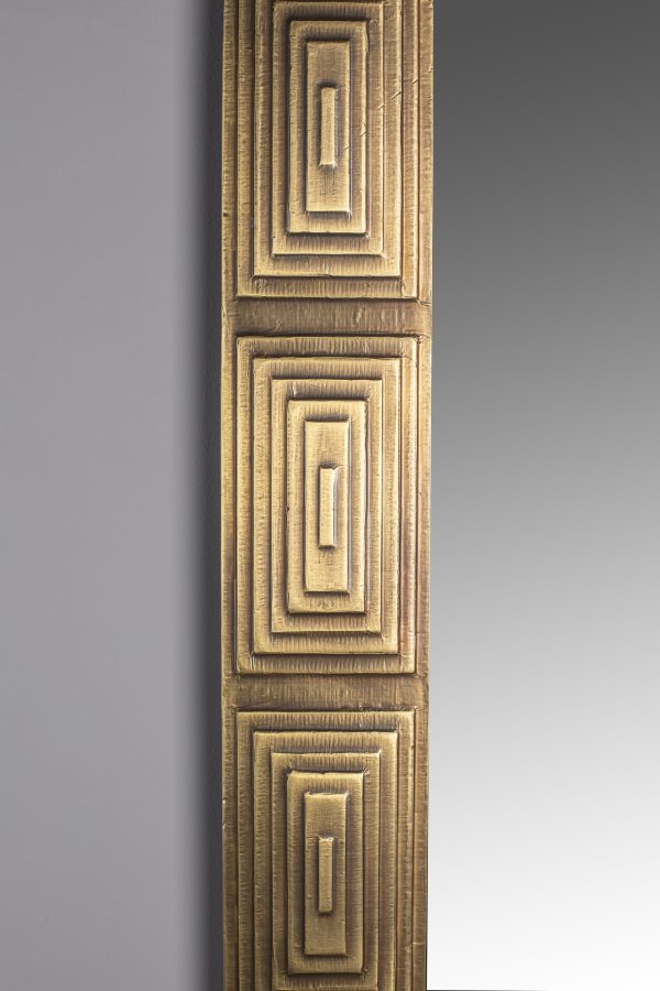 DUTCHBONE Volan vgspejl, rektangulr - spejlglas og messing mangotr (110x70)