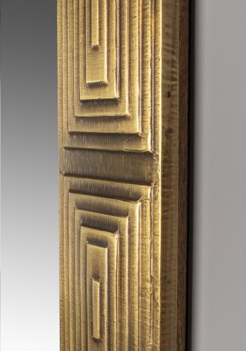 DUTCHBONE Volan vgspejl, rektangulr - spejlglas og messing mangotr (110x70)