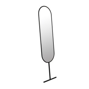 ZUIVER Tess gulvspejl, oval - spejlglas og sort stl (165x38,5)