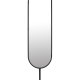 ZUIVER Tess gulvspejl, oval - spejlglas og sort stl (165x38,5)