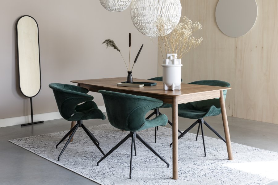 ZUIVER Tess gulvspejl, oval - spejlglas og sort stl (165x38,5)