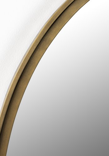 WHITE LABEL LIVING Matz M vgspejl, oval - spejlglas og antik messing jern (80x60)