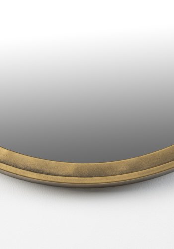 WHITE LABEL LIVING Matz M vgspejl, oval - spejlglas og antik messing jern (80x60)