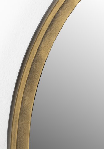 WHITE LABEL LIVING Matz vgspejl, rund - spejlglas og antik messing jern (60)