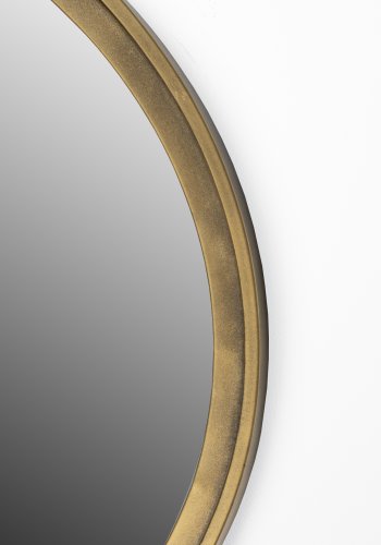 WHITE LABEL LIVING Matz vgspejl, rund - spejlglas og antik messing jern (60)