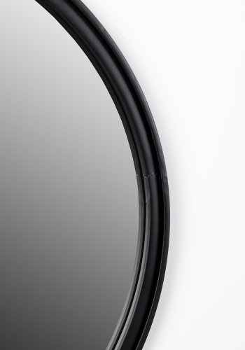 WHITE LABEL LIVING Matz vgspejl, rund - spejlglas og sort jern (60)