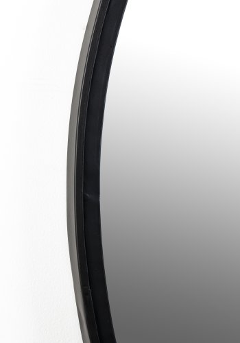 WHITE LABEL LIVING Matz L vgspejl, oval - spejlglas og sort jern (160x60)