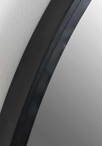 WHITE LABEL LIVING Matz L vgspejl, oval - spejlglas og sort jern (160x60)