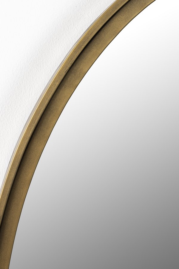 WHITE LABEL LIVING Matz L vgspejl, oval - spejlglas og antik messing jern (160x60)