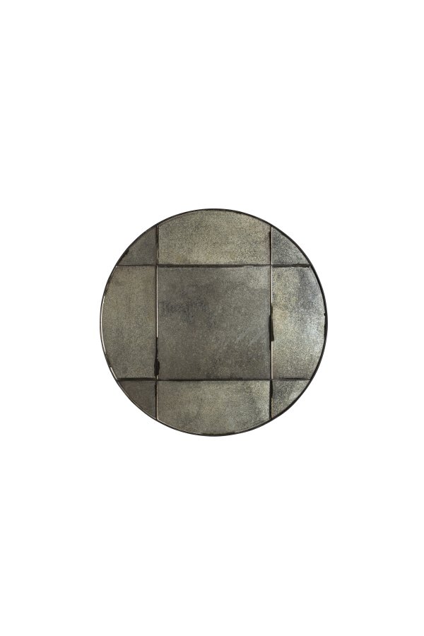 DUTCHBONE Mado vgspejl S, rund - spejlglas og gr tr (40)