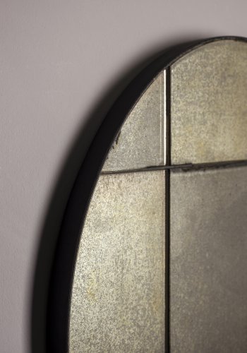 DUTCHBONE Mado vgspejl S, rund - spejlglas og gr tr (40)