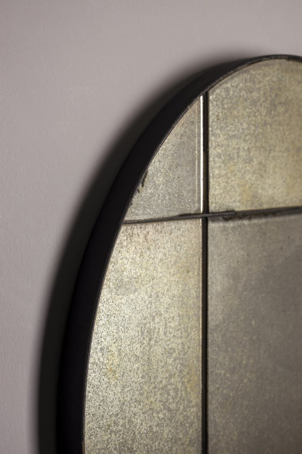 DUTCHBONE Mado vgspejl S, rund - spejlglas og gr tr (40)