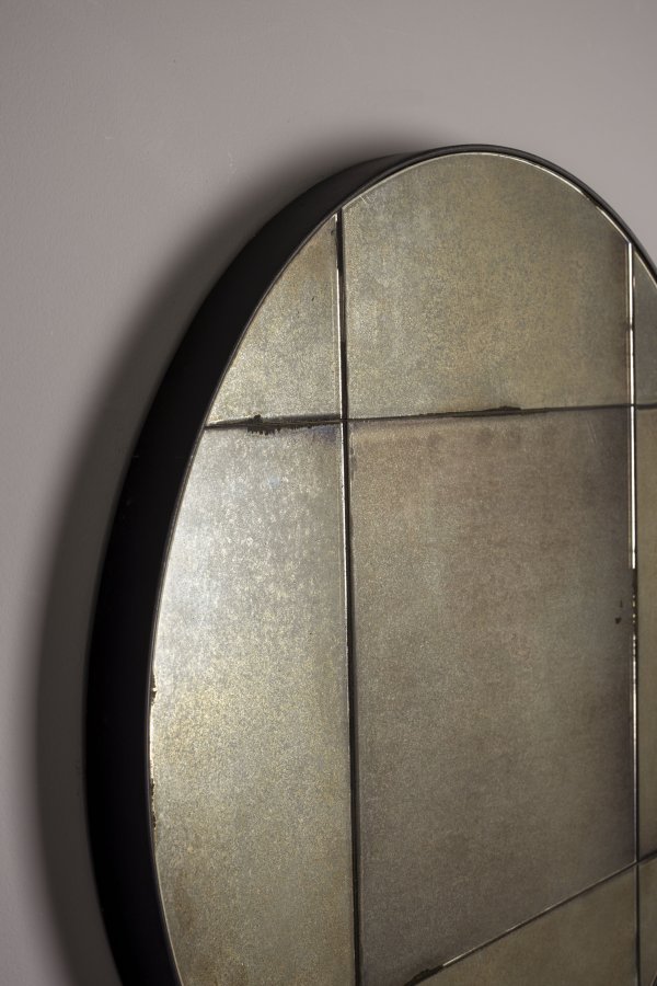 DUTCHBONE Mado vgspejl M, rund - spejlglas og gr tr (60)