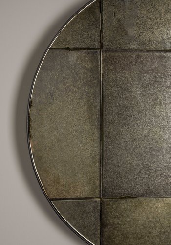 DUTCHBONE Mado vgspejl M, rund - spejlglas og gr tr (60)