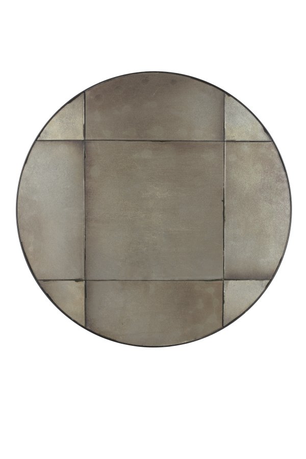 DUTCHBONE Mado vgspejl L, rund - spejlglas og gr tr (89)