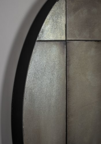 DUTCHBONE Mado vgspejl L, rund - spejlglas og gr tr (89)