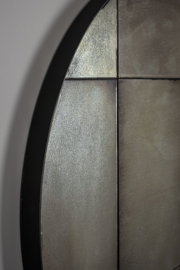 DUTCHBONE Mado vgspejl L, rund - spejlglas og gr tr (89)