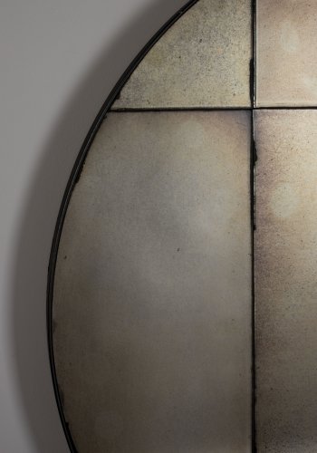 DUTCHBONE Mado vgspejl L, rund - spejlglas og gr tr (89)