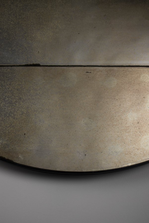 DUTCHBONE Mado vgspejl L, rund - spejlglas og gr tr (89)