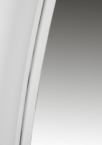 WHITE LABEL LIVING Miya L vgspejl, oval - spejlglas og hvid jern (160x60)