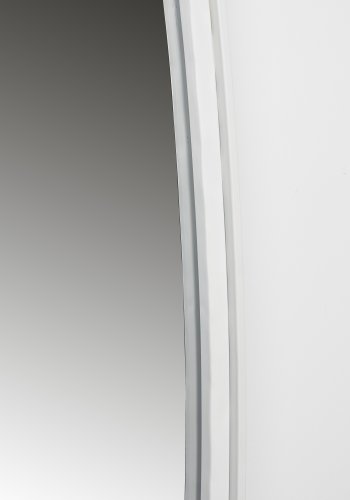 WHITE LABEL LIVING Miya L vgspejl, oval - spejlglas og hvid jern (160x60)