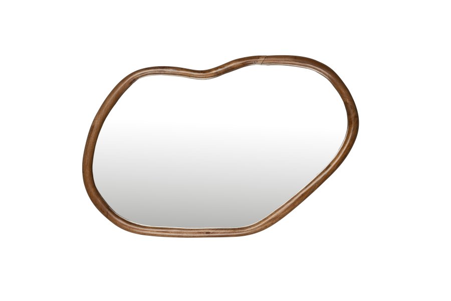 DUTCHBONE Ashley vgspejl, organisk - spejlglas og valnddefarvet mangotr (100x73)