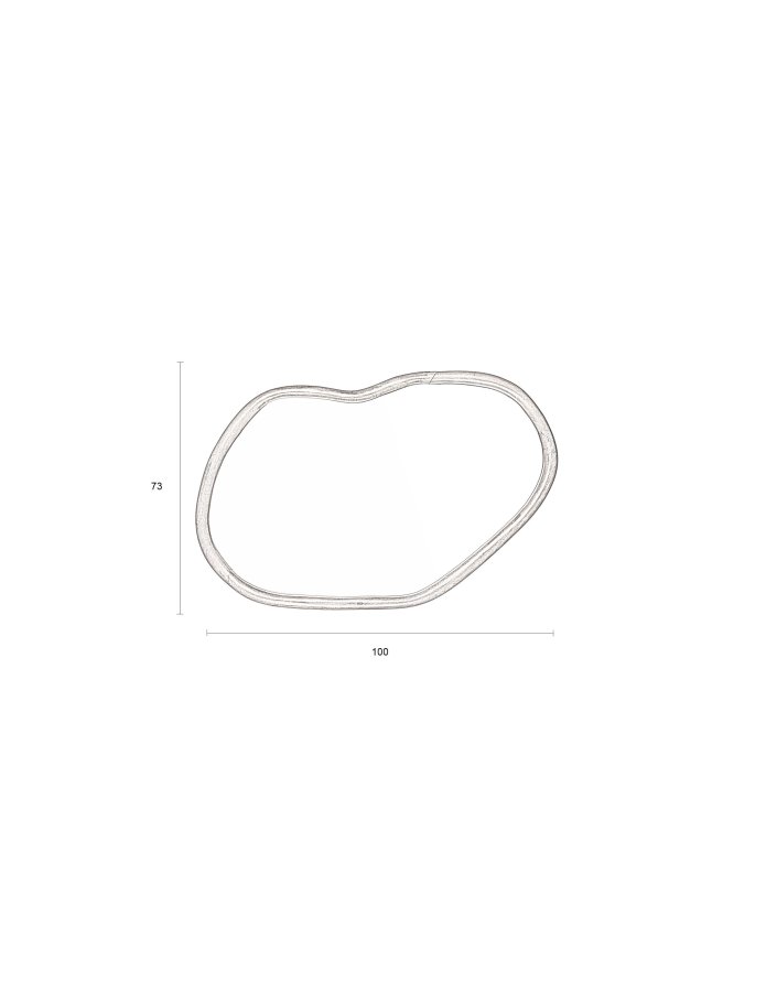 DUTCHBONE Ashley vgspejl, organisk - spejlglas og valnddefarvet mangotr (100x73)