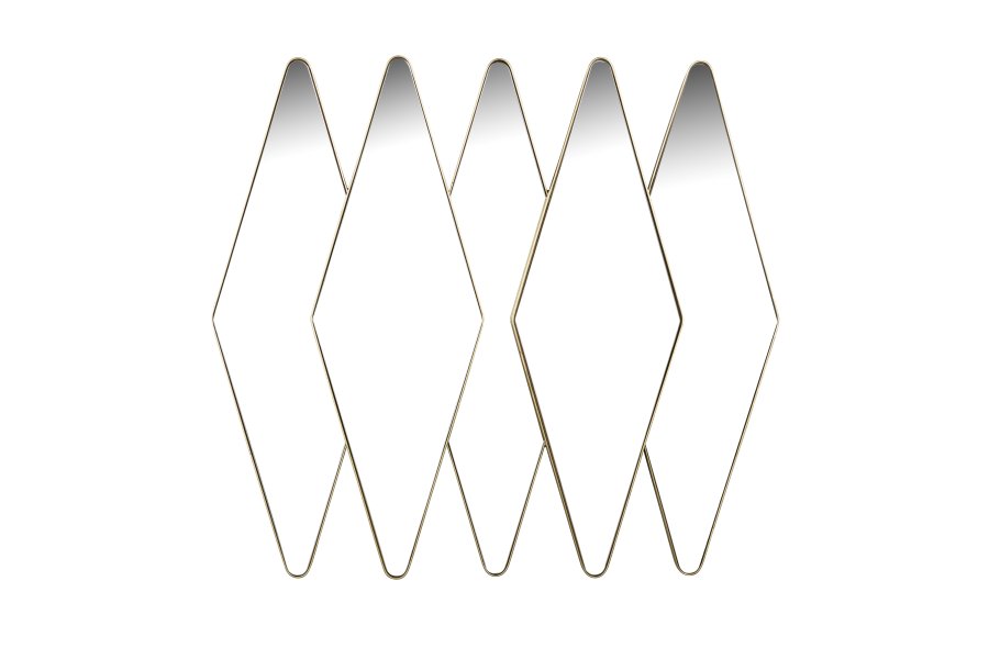 DUTCHBONE Kyoko vgspejl, diamantformet - spejlglas og messing strygejern (70x77)