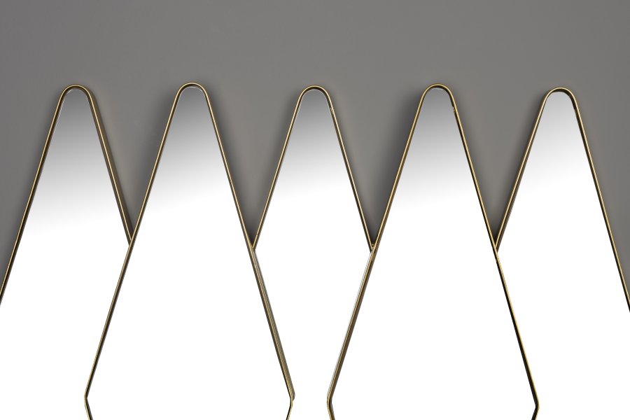 DUTCHBONE Kyoko vgspejl, diamantformet - spejlglas og messing strygejern (70x77)