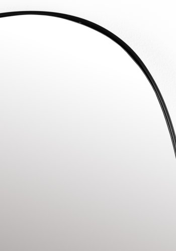 WHITE LABEL LIVING Juna vgspejl, asymmetrisk - spejlglas og sort metal (80x45)