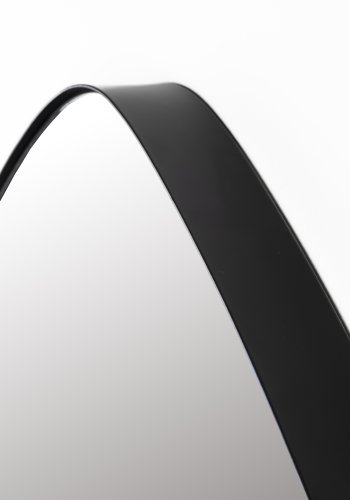 WHITE LABEL LIVING Mila vgspejl, kvadratisk - spejlglas og sort metal (50x50)