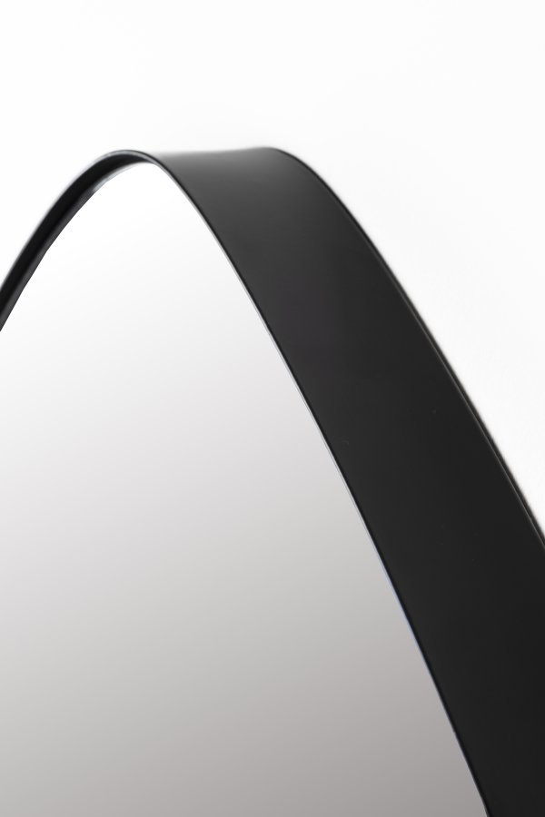 WHITE LABEL LIVING Mila vgspejl, kvadratisk - spejlglas og sort metal (50x50)