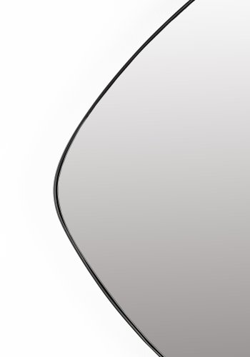 WHITE LABEL LIVING Mila vgspejl, kvadratisk - spejlglas og sort metal (50x50)