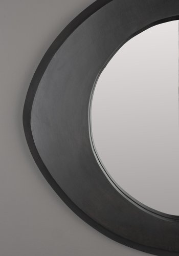 DUTCHBONE Aren vgspejl S, organisk - spejlglas og sort mangotr (55x47)