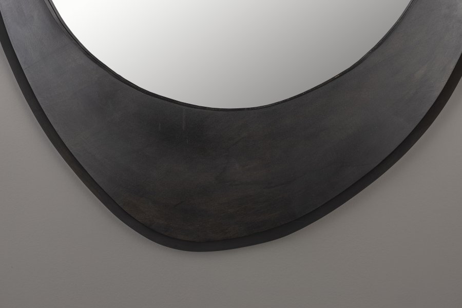 DUTCHBONE Aren vgspejl M, organisk - spejlglas og sort mangotr (71x59)