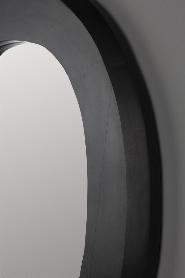 DUTCHBONE Aren vgspejl L, organisk - spejlglas og sort mangotr (92x61)