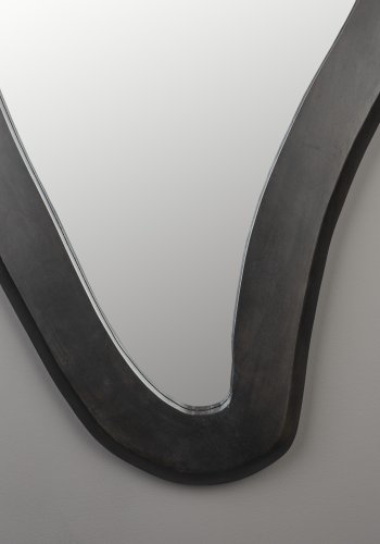 DUTCHBONE Aren vgspejl L, organisk - spejlglas og sort mangotr (92x61)