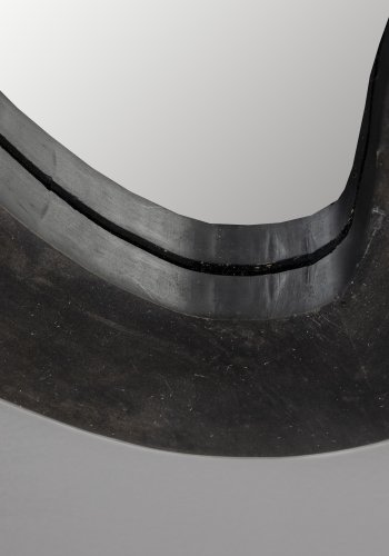 DUTCHBONE Aren vgspejl L, organisk - spejlglas og sort mangotr (92x61)