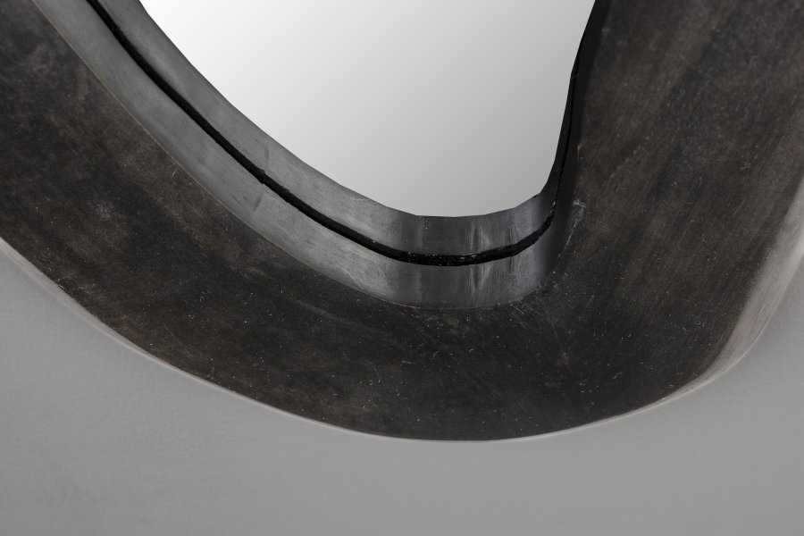 DUTCHBONE Aren vgspejl L, organisk - spejlglas og sort mangotr (92x61)