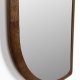 WHITE LABEL LIVING Nyko vgspejl - spejlglas og brun gummitr (120x26)