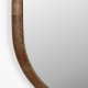 WHITE LABEL LIVING Nyko vgspejl - spejlglas og brun gummitr (120x26)