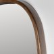 WHITE LABEL LIVING Nyko L vgspejl, oval - spejlglas og brun gummitr (120x40)